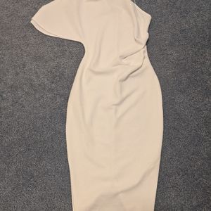 ASOS white maternity asymmetric dress